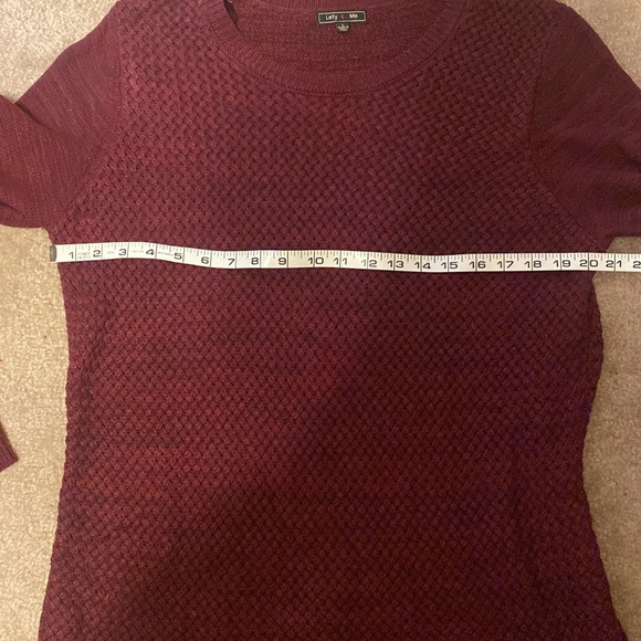 Maroon knit Long Sweater - Picture 5 of 10